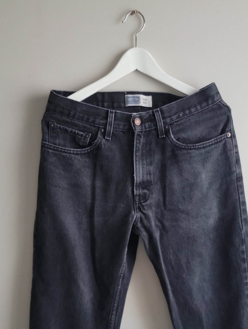 Men's Black Jeans - Unbranded Classic Straight Fit